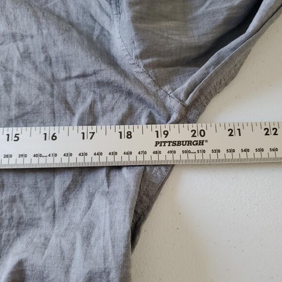 Paul Smith Shirt Mens Medium Gray Button Up Long Sleeve Made In Portugal Cotton - Picture 4 of 8